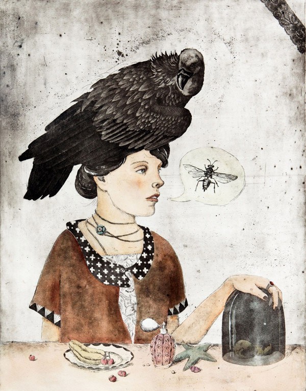 版画少女杨媛媛在意大利