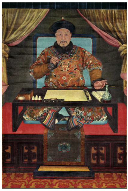 清 郎世宁 乾隆皇帝朝服像乾隆皇帝常在喜庆的日子穿上红色的龙袍